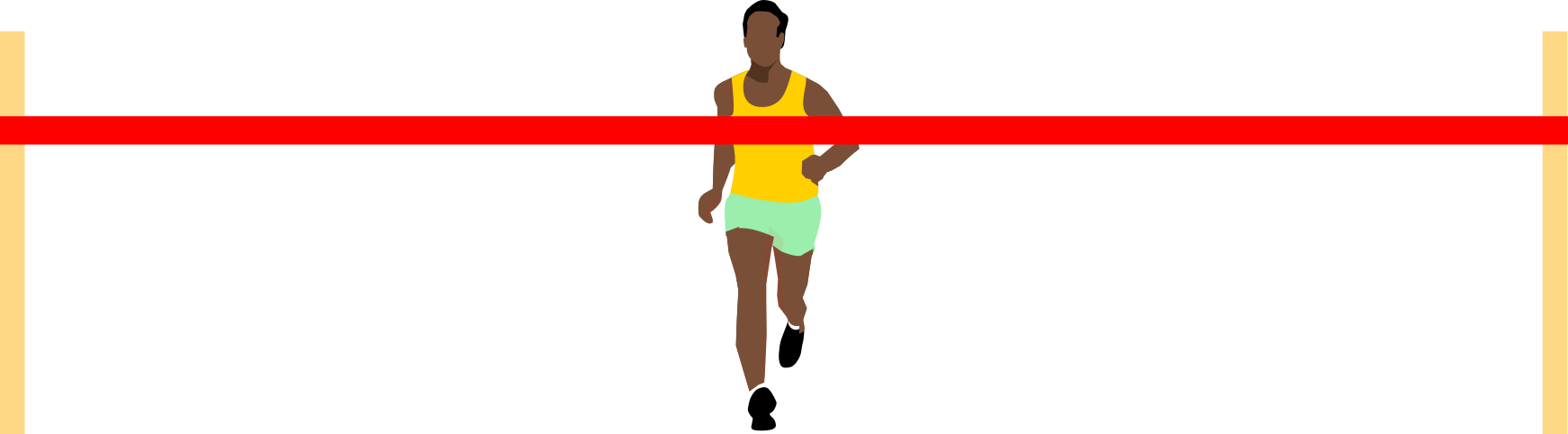 A marathon runner getting close to the finish line, symbolizing the next steps required to complete the educational game Disinfo Fighters